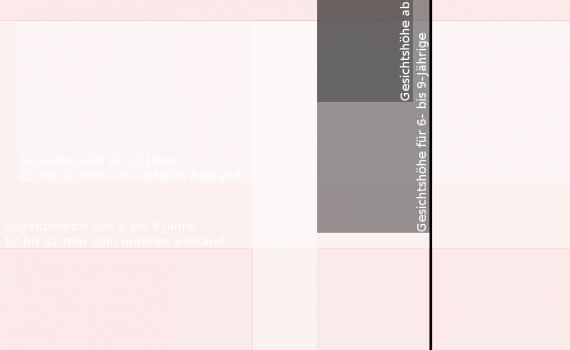 Dies ist eine kostenlose Schablone für Passbilder, die sowohl die Gesichtsgrößen von Kindern als auch von Erwachsenen berücksichtigt