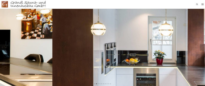 Web Design Grandl Sauna- und Innenausbau